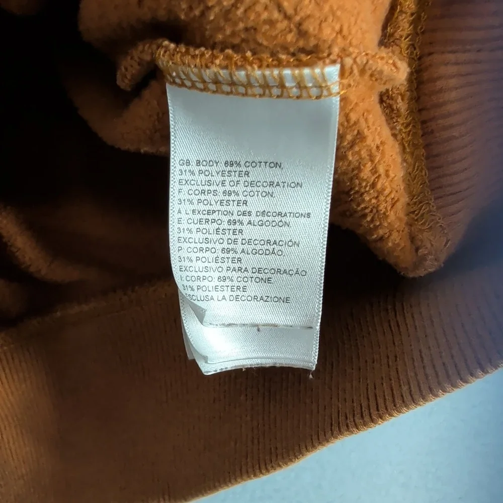 The North Face Hoodie Mens M Orange Never Stop Exploring‎ Pullover Sweatshirt